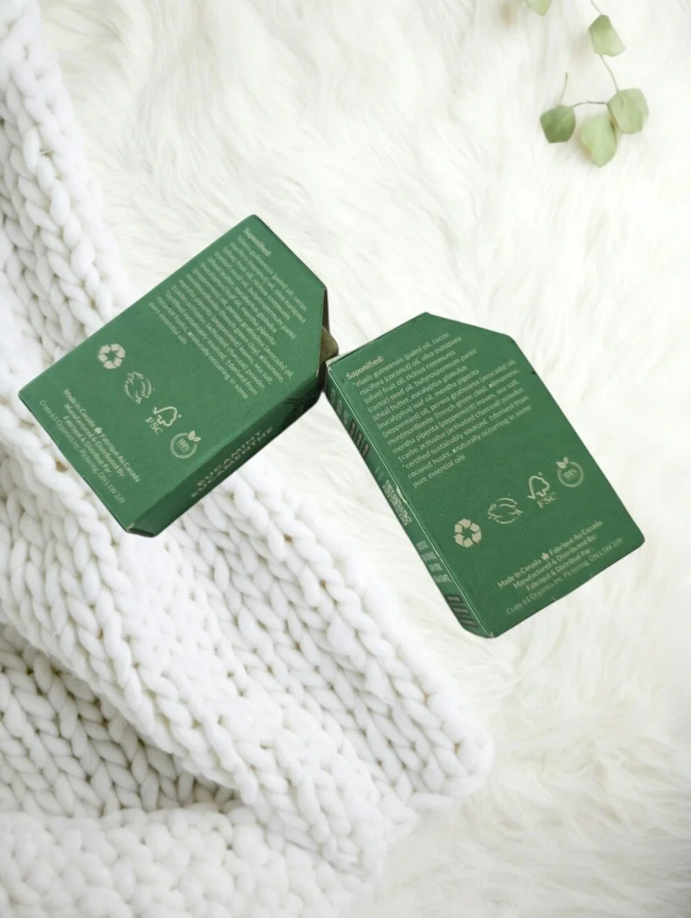 NWT Crate 61 Organics Eucamint Light Grit Soap Set (Set of 2)